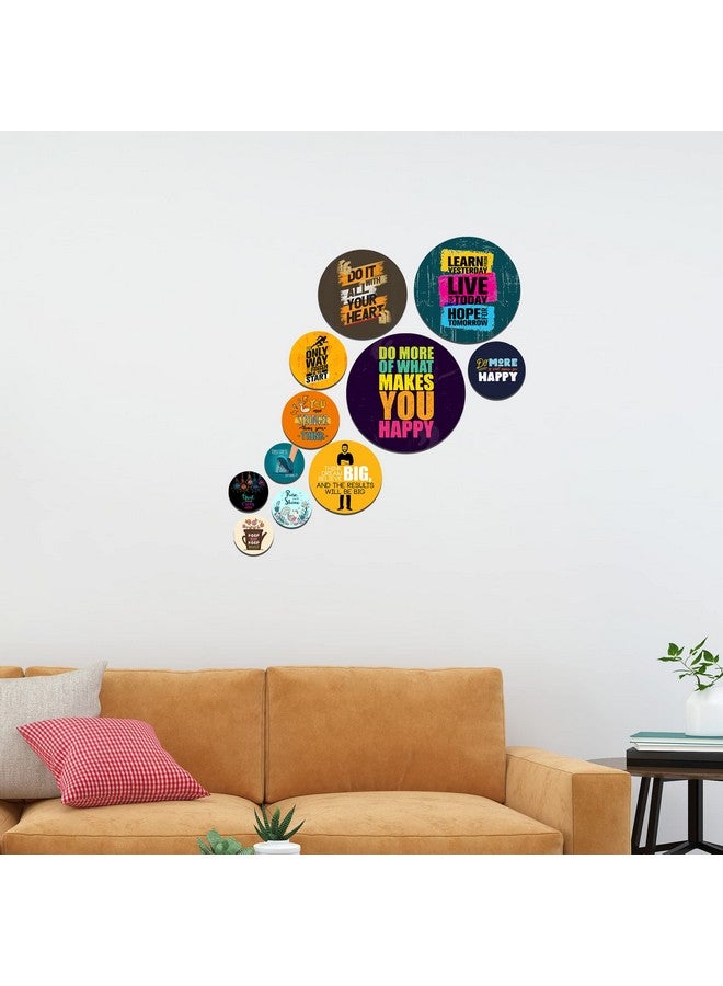 Artvibes Designer Wooden Wall Hanger for Home Decoration | Office | Gift | Wall Decor Hanging Items | Wall Art | Living Room | Bedroom | Wood Decorative Items (WPS_111N), Pack of 11 Pieces - Image 2