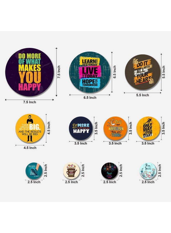 Artvibes Designer Wooden Wall Hanger for Home Decoration | Office | Gift | Wall Decor Hanging Items | Wall Art | Living Room | Bedroom | Wood Decorative Items (WPS_111N), Pack of 11 Pieces - Image 5