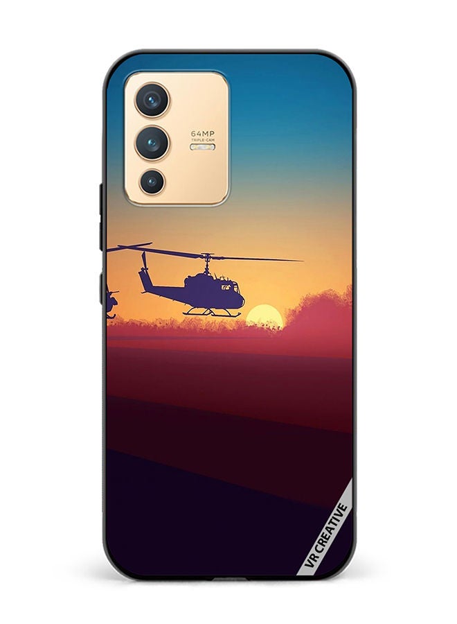 VR CREATIVE Protective Case Cover For Vivo V23 5G Military Choppers Design Multicolour - Image 1