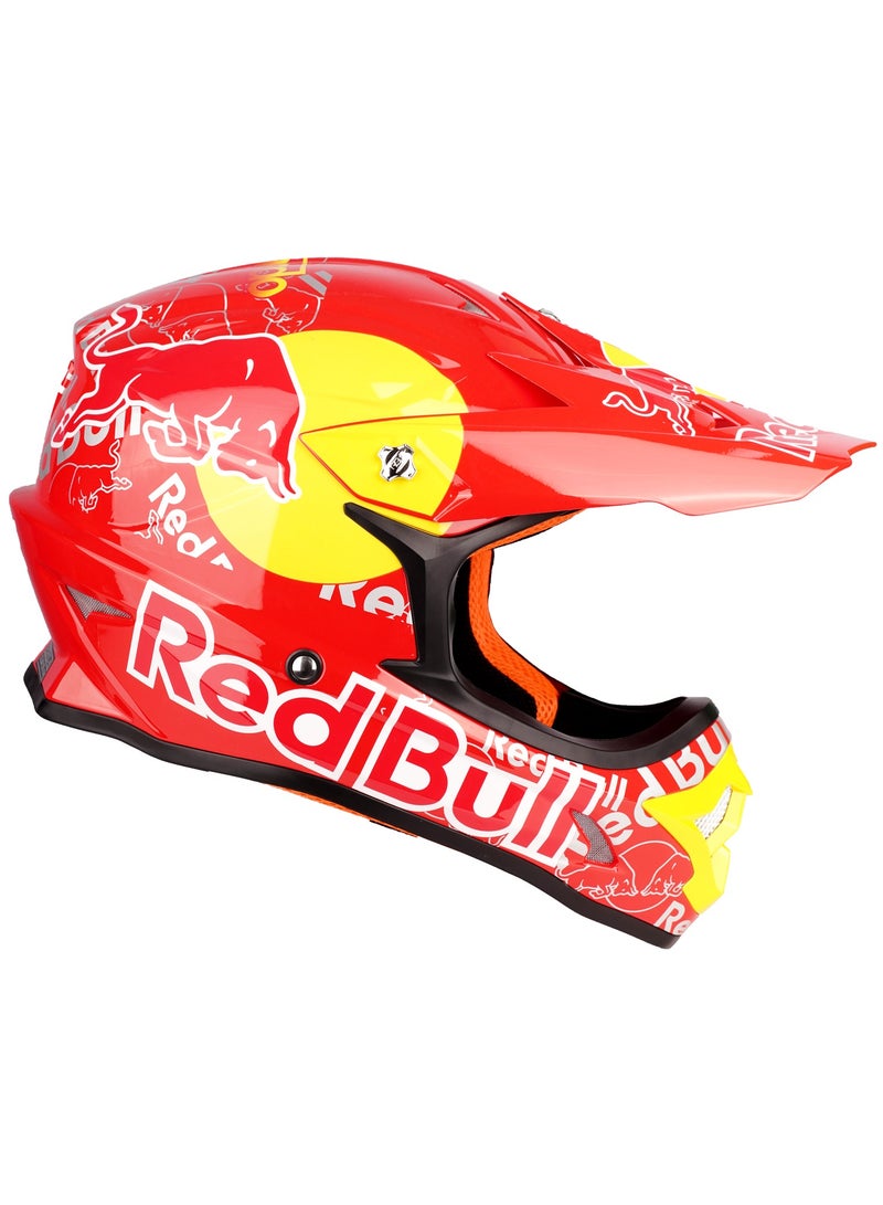 Best Protection Off-Road Motocross Helmet Red &Yellow 836596 - Image 1