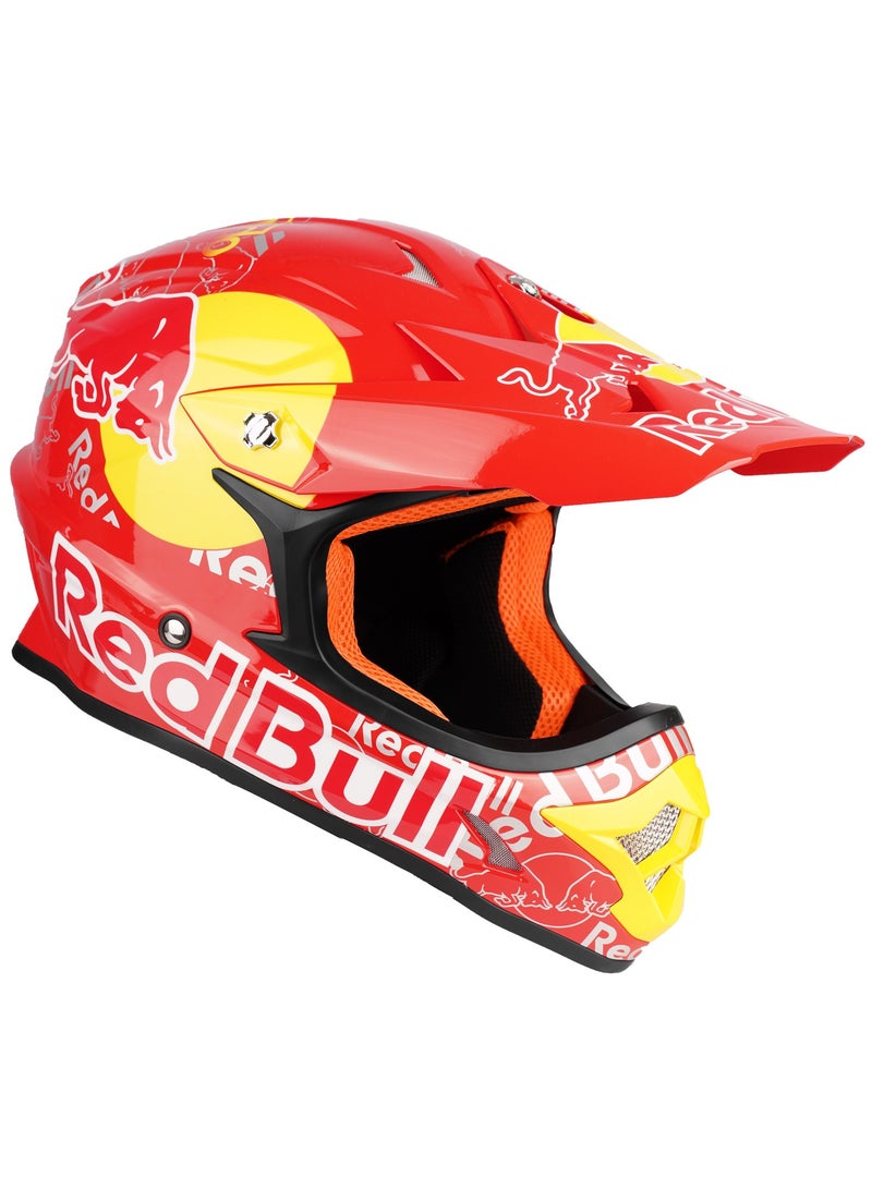 Best Protection Off-Road Motocross Helmet Red &Yellow 836596 - Image 2
