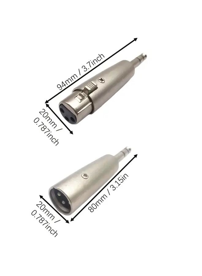 محول ثنائي القناة من ذكر 6.5 ملم إلى أنثى XLR، قطعة واحدة، موصل صوت احترافي - Image 2