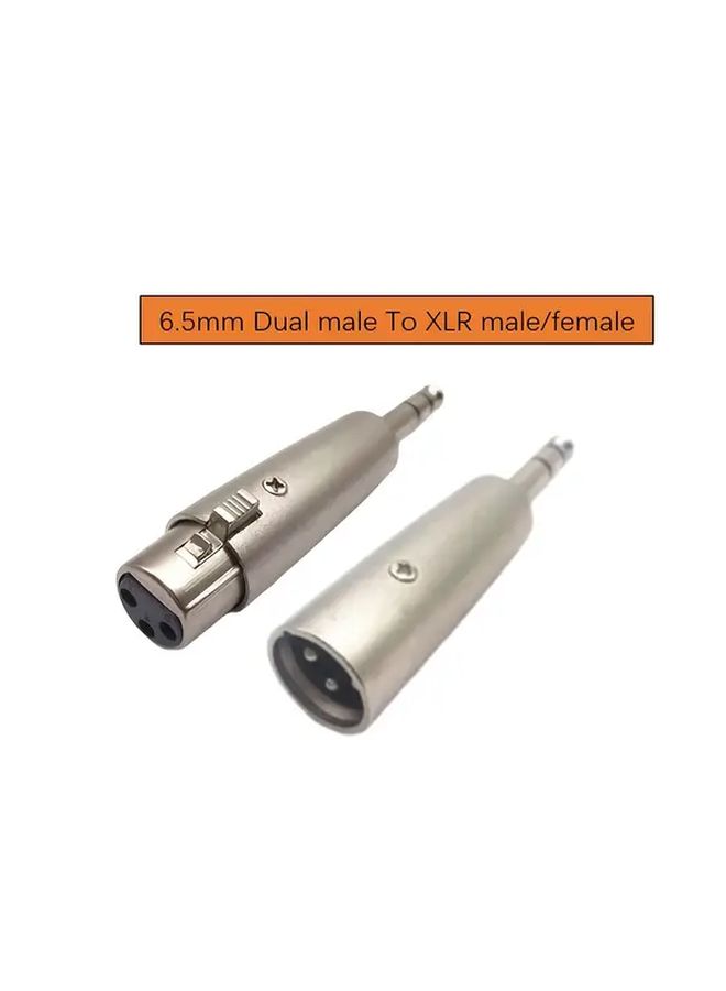 محول ثنائي القناة من ذكر 6.5 ملم إلى أنثى XLR، قطعة واحدة، موصل صوت احترافي - Image 1