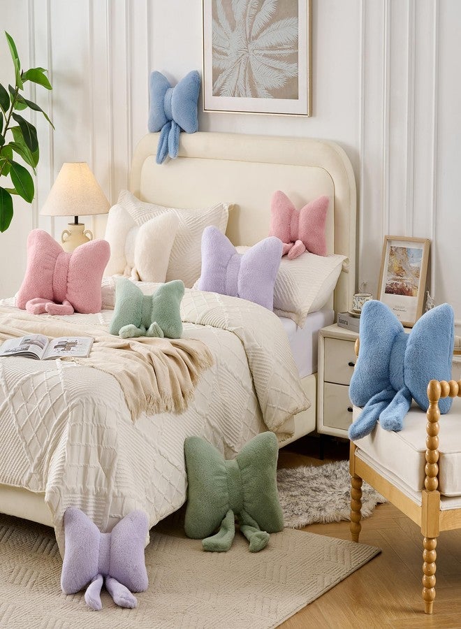 XIAIJIA Bowknot Throw Pillows Bow Decorative Pillow Aesthetic Home Decor Knot Plush Pillows Soft Seat Cushions Cute Throw Pillow for Couch Bow Room Decor - Image 4