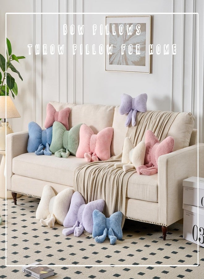 XIAIJIA Bowknot Throw Pillows Bow Decorative Pillow Aesthetic Home Decor Knot Plush Pillows Soft Seat Cushions Cute Throw Pillow for Couch Bow Room Decor - Image 5