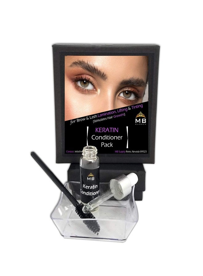 MBsupply Eyelash Brow KERATIN Conditioner Serum for LAMINATION Perm/Lift/Tint/Wax AFTERCARE & Growth (1-5ml & Free Brush) - Image 2