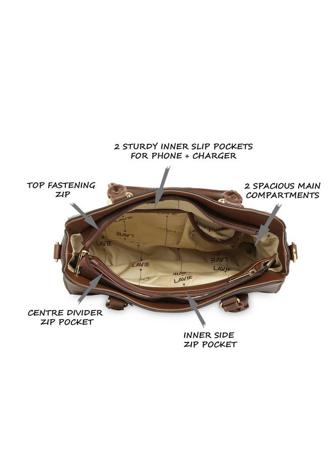 Lavie Women's Ushawu Medium Satchel Bag for Women | Satchel Handbag for Work | Ladies purse | Stylish Shoulder Bag | Gift for Women - Image 5