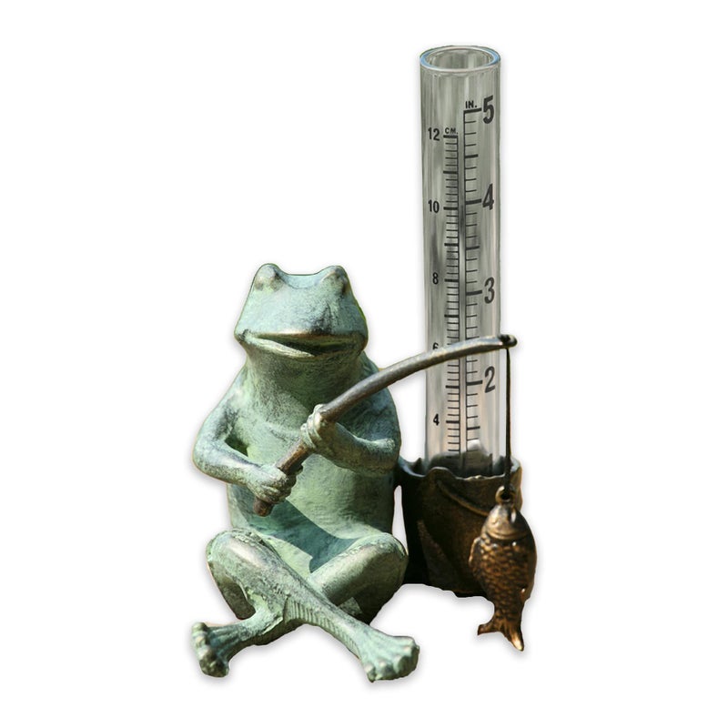 SPI Home 33456 Frog Fisherman Rain Gauge - Image 2