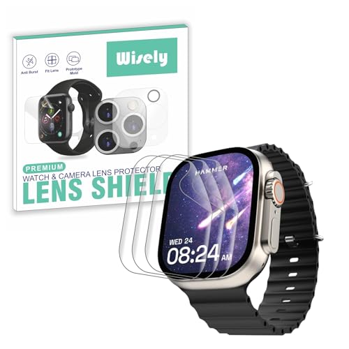 Wisely |3pcs| Screen Guard Protector For Hammer Ultra Classic Smartwatch |2.01"| Bubble Free, Easy installation kit, Clear HD, Full Cover - Image 1