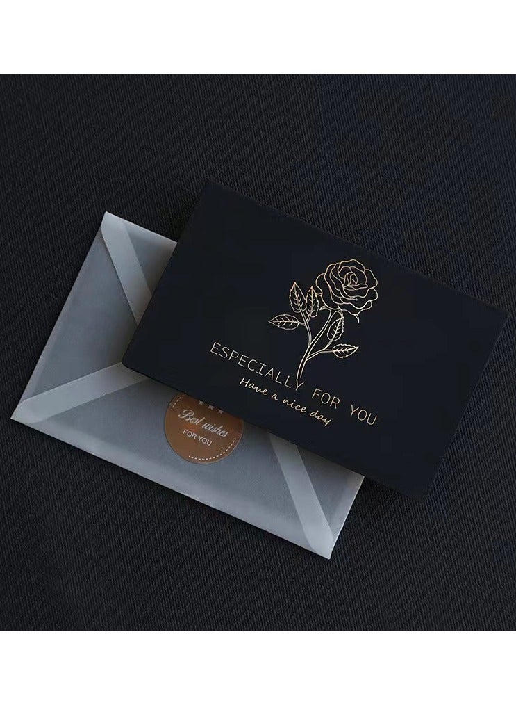 BenQuand Premium Especially for You Card with Gold Embossing，Black & Gold Foil Elegant  Thank You With Envelope And Seal， Anniversary Card Gift for Business,Friend Boyfriend,Mum,Daddy 