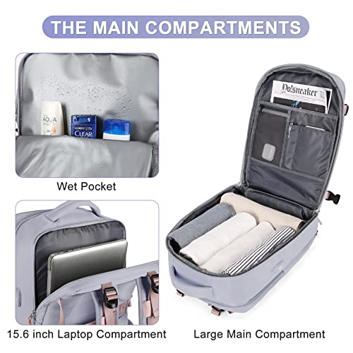 coofay Large Travel Backpack For Women Airline Approved Carry On Backpack Flight Approved Waterproof Sports Luggage Backpack Casual Daypack Small Hiking Backpack - Image 4