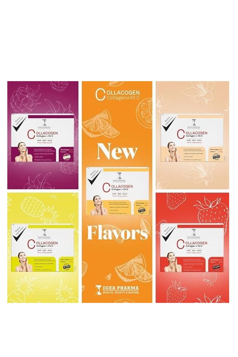 إيجيا فارما كولاكوجين وفيتامين سي – بنكهة الفراولة – 30 كيس (312 جم) - Image 5