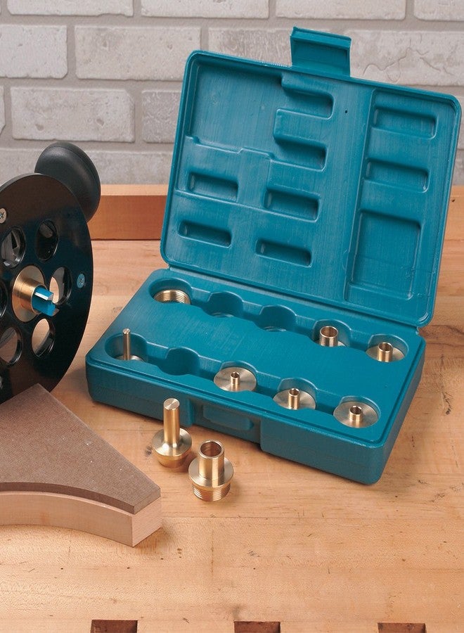 Rockler Router Guide Bushing Kit (11 Pieces) - Bush Router Guide Works w/Template, Pattern, or Jig - Router Template Fits Any Base w/a 1-1/4" Diameter Center Hole - Guide Set Includes Storage Case - Image 2