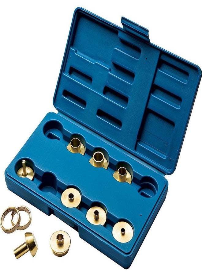 Rockler Router Guide Bushing Kit (11 Pieces) - Bush Router Guide Works w/Template, Pattern, or Jig - Router Template Fits Any Base w/a 1-1/4" Diameter Center Hole - Guide Set Includes Storage Case - Image 1