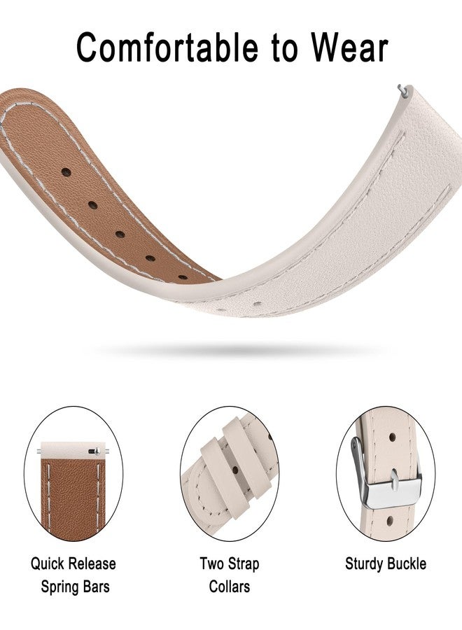 Vanjua Band for Garmin Venu 3S / Venu 2S / Vivoactive 4S / Vivomove 3S / Forerunner 265s Watch Bands, 18mm Quick Release Leather Replacement Wristband Sport Strap for Garmin Forerunner 255S / 265S Bands Women Men - Image 4