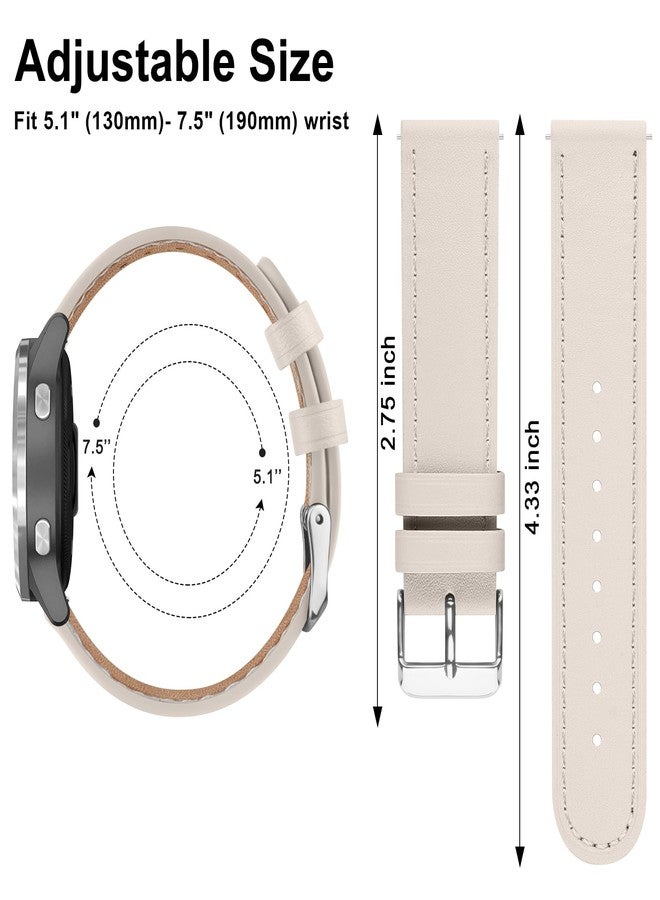 Vanjua Band for Garmin Venu 3S / Venu 2S / Vivoactive 4S / Vivomove 3S / Forerunner 265s Watch Bands, 18mm Quick Release Leather Replacement Wristband Sport Strap for Garmin Forerunner 255S / 265S Bands Women Men - Image 5