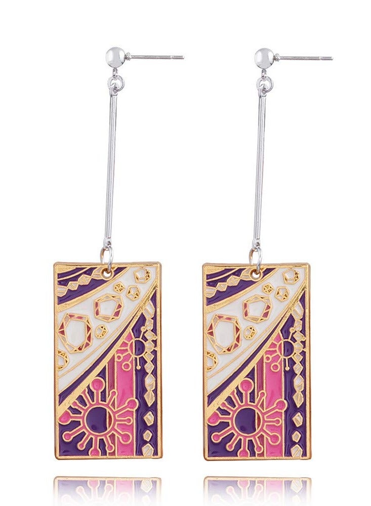 Anime Kamado Tanjiro Hanafuda Earrings - Kimetsu No Yaiba Hanafuda Earrings - Cosplay Accessories For Womens Girls 