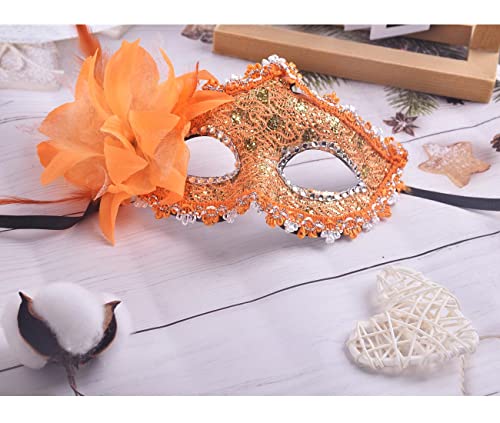 RUSVNO Masquerade Party Masks Womens Masks Venetian Ball Prom Mardi Gras Halloween Masks (8 Colors) - Image 4