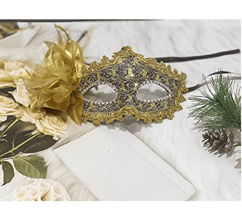 RUSVNO Masquerade Party Masks Womens Masks Venetian Ball Prom Mardi Gras Halloween Masks (8 Colors) - Image 2
