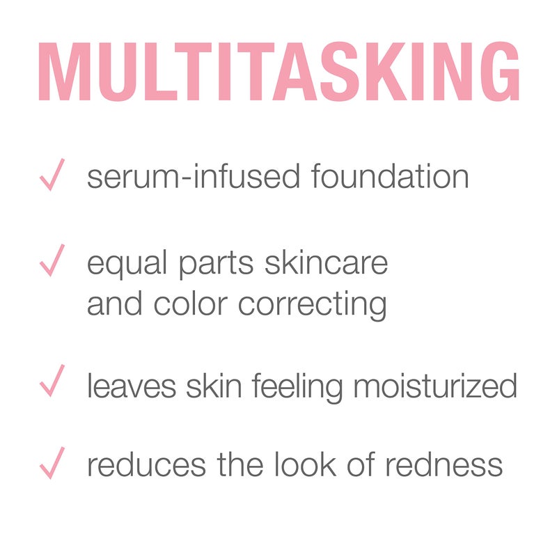 Neutrogena Healthy Skin Sensitive Skin Serum Foundation with Pro-Vitamin B5, Color Correcting & Pore Minimizing Liquid Foundation & Face Serum, Buildable Coverage, Light 02, 1 oz - Image 5