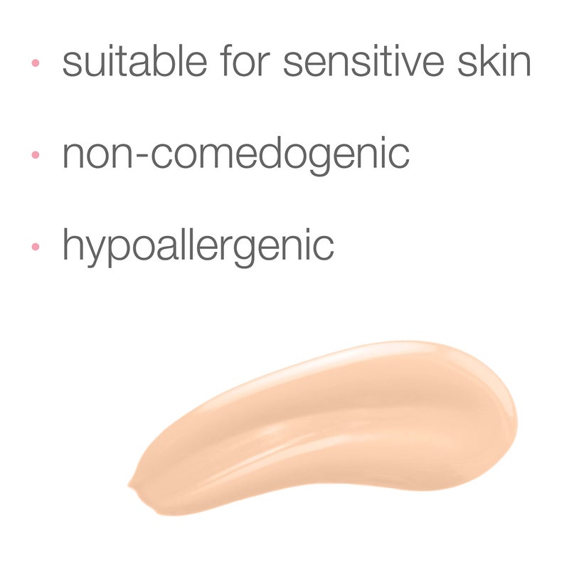 Neutrogena Healthy Skin Sensitive Skin Serum Foundation with Pro-Vitamin B5, Color Correcting & Pore Minimizing Liquid Foundation & Face Serum, Buildable Coverage, Light 02, 1 oz - Image 4