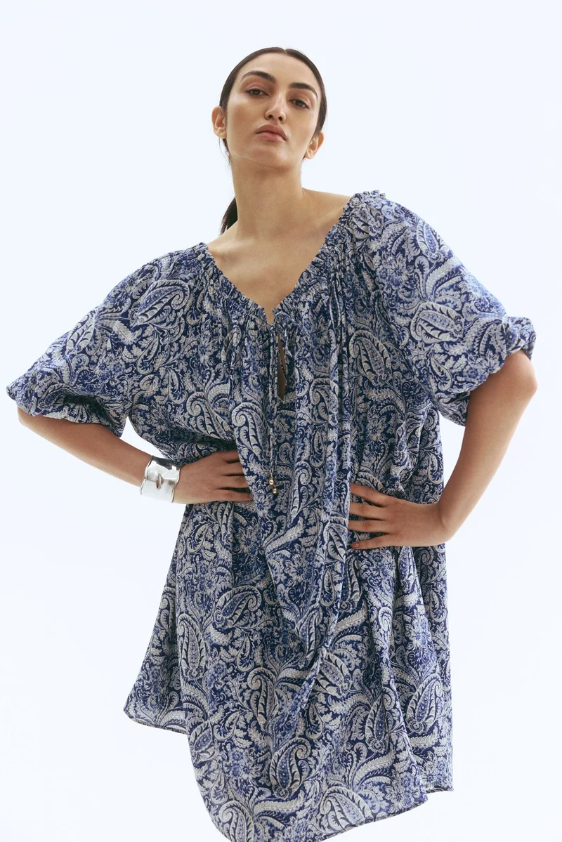 اتش اند ام فستان بتفاصيل ربطة