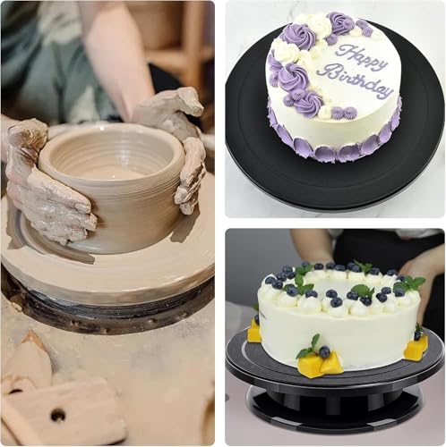 Armrouns 11 Inch Cake Stand, Rotating Cake Turntable for Decorating, Display & Baking, Smooth Revolving Spinner Stand - Image 5