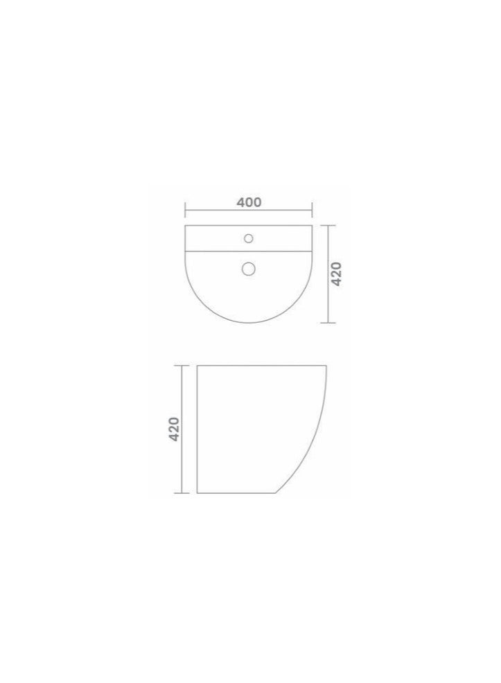 SONET R7058-White Wall hung basin - Image 2
