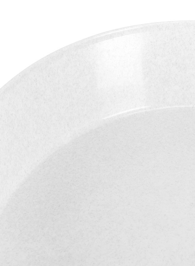 Austin Planter 16 Inch (14.2 Inch Base) Case of 2 Plant Saucers - White Granite Colored Polypropylene - Image 2