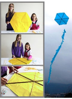 Laughing Kite / D-Mount Nylon Hexagonal Kite Making Set - With Plastic Slats (Medium Size)