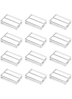 SMARTPOINTS 36 Pieces Acrylic Stands Clear Place Card Holders 1.6 Inch Acrylic Table Sign Holder Table Number Stands Name Card Display Stand for Table Weddings Events Office Meeting  - Image 1
