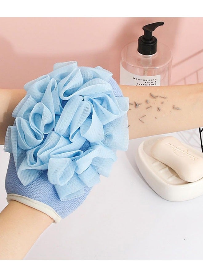 قبلة طفل تقشير القفازات جهاز تنقية الجسم ، قفاز فرك دش مزدوج الوجهين ، حمام دش الإسفنج ، مزيل الجلد الميت ، دش Loofahs شبكة كرات غسل الجسم الحمام للرجال والنساء - Image 4