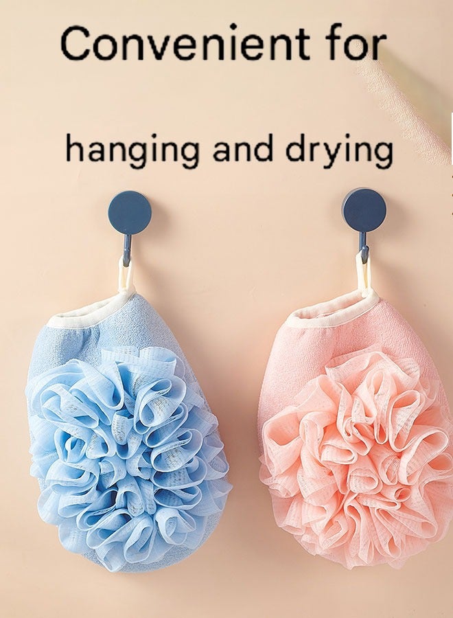 قبلة طفل تقشير القفازات جهاز تنقية الجسم ، قفاز فرك دش مزدوج الوجهين ، حمام دش الإسفنج ، مزيل الجلد الميت ، دش Loofahs شبكة كرات غسل الجسم الحمام للرجال والنساء - Image 3