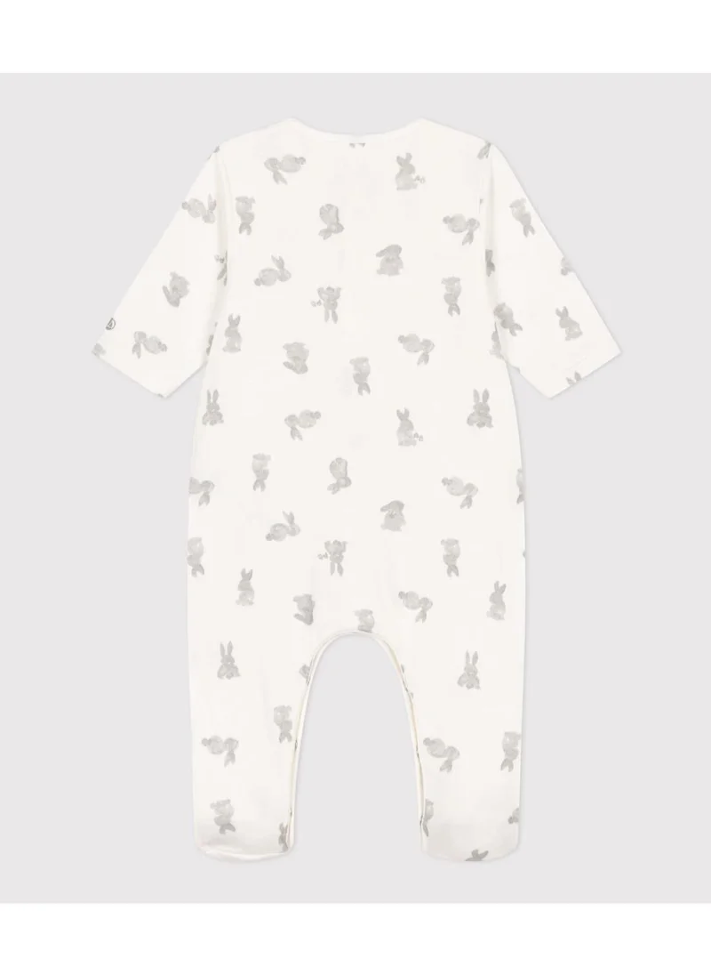 Petit Bateau Babies' Rabbit Patterned Tube Knit Pyjamas