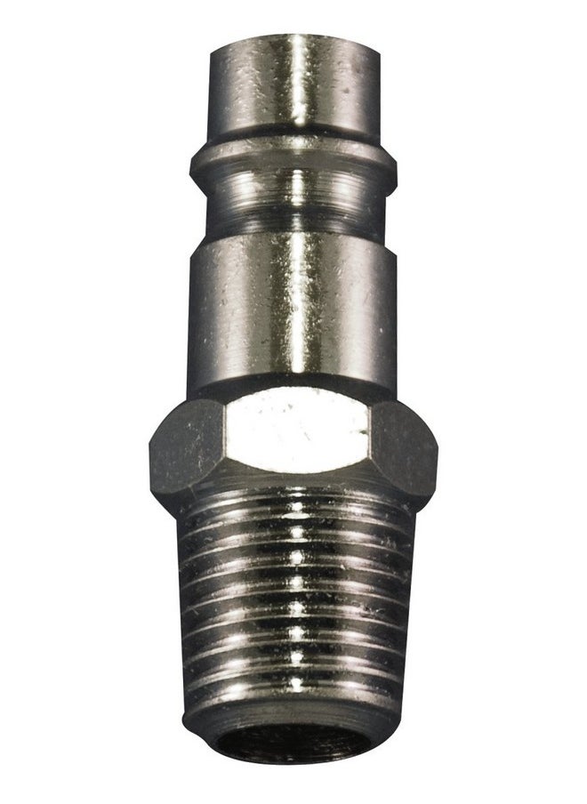Milton Milton S-762-1 3/8" MNPT HIGHFLOWPRO V-Style/European Interchange Steel Air Plug Fitting (High Volume Low Pressure Application)  - Image 1