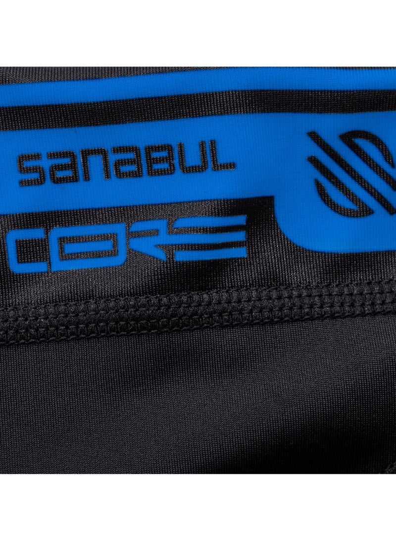 Sanabul  Sanabul Core Long Sleeve Jiu Jitsu Rash Guard MMA BJJ Wrestling Shirt Grappling BLUE  MEDIUM  - Image 4