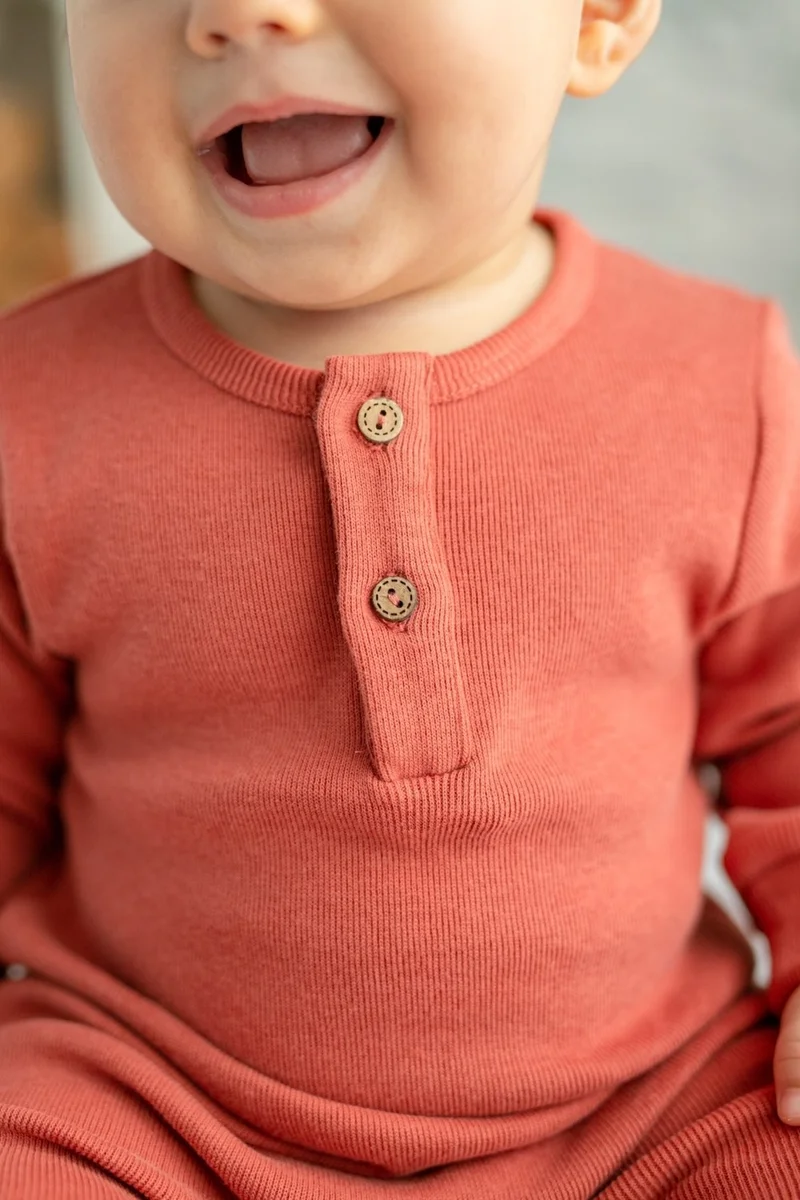 Mininio Gots Certified 100% Organic Cotton Button-down Overalls (0-24 MONTHS)