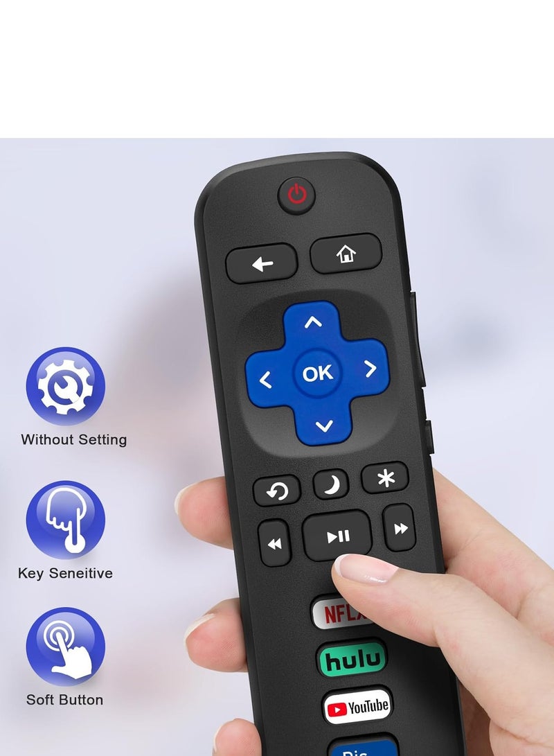 ELTRAZONE RC280 RC282 Universal Replacement Remote Control Compatible with TCL-Roku TV, Roku Hisense, Philips, ONN, Hitachi, Element, Haier, LG, Sanyo, JVC – With Battery - Image 5