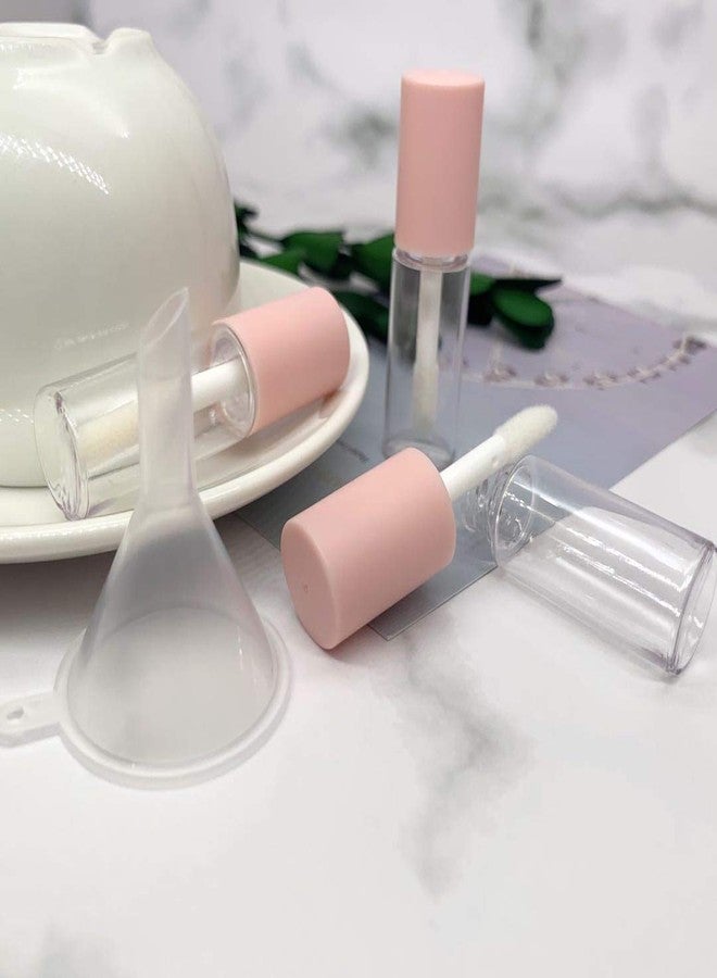 KaiLeQi Pink lip gloss tubes with wand empty bottles 3.5ml Clear Mini Refillable lip gloss containers DIY lip gloss making kit&Funnel & Rubber Stoppers (20PCS in two boxes) - Image 3