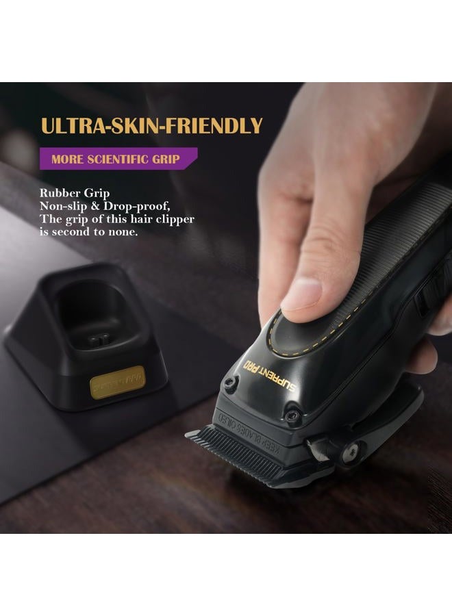 SUPRENT PRO Professional Hair Clippers for Men -Cordless Hair Trimmer Set for Barbers with Charging Base - Image 4