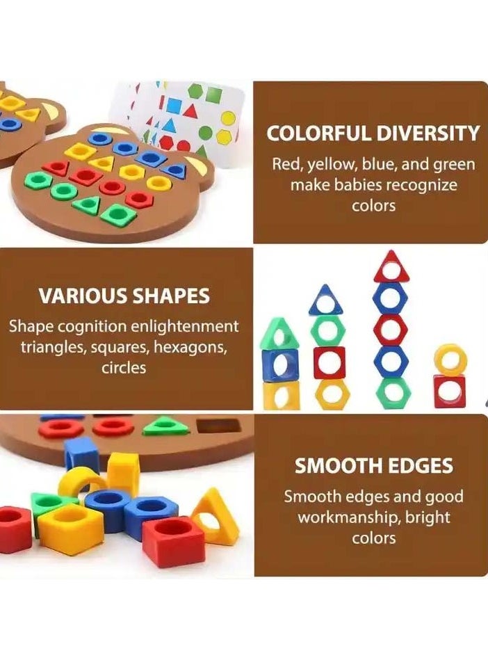 Shape Matching Puzzle Board for Kids – Quick Geometric Sorting u0026 Concentration Training, Fun Early Education Toy for Children's Cognitive Development  - Image 5