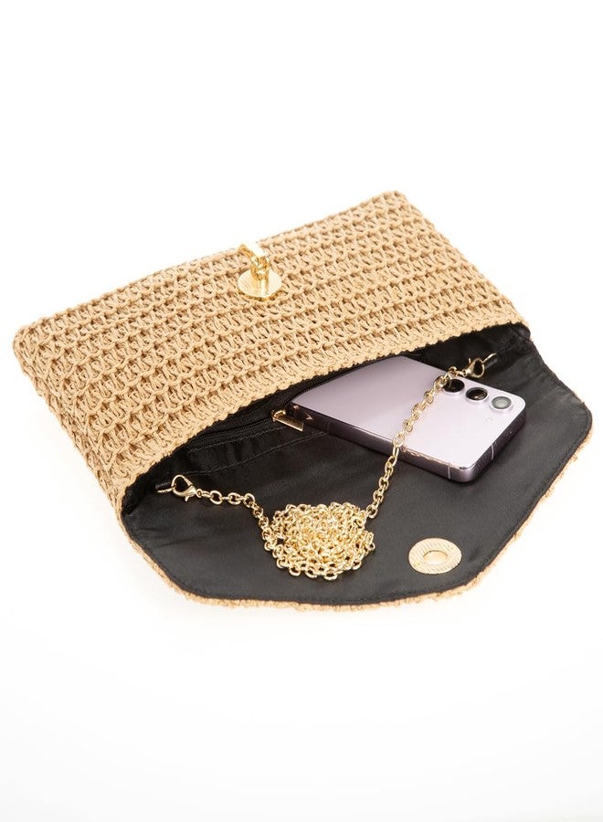 JNB Women's Straw Envelope Clutch Beach Party Wedding Purse,Ta52 - Image 5
