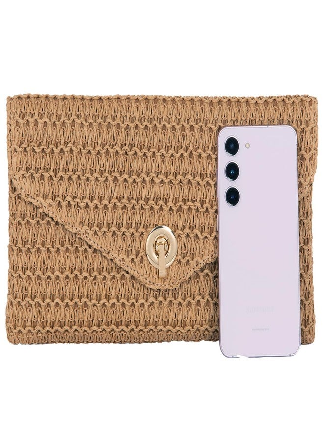 JNB Women's Straw Envelope Clutch Beach Party Wedding Purse,Ta52 - Image 4