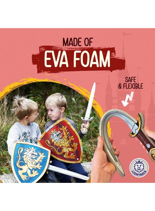 LIONTOUCH Noble Knight Toy Swords & Shields for Two Kids, Blue & Red | Pretend Play Set in Durable Foam in Traditional Medieval Style | Safe Weapons & Armor for Dress Up & Knight Costumes for Boys - Image 3
