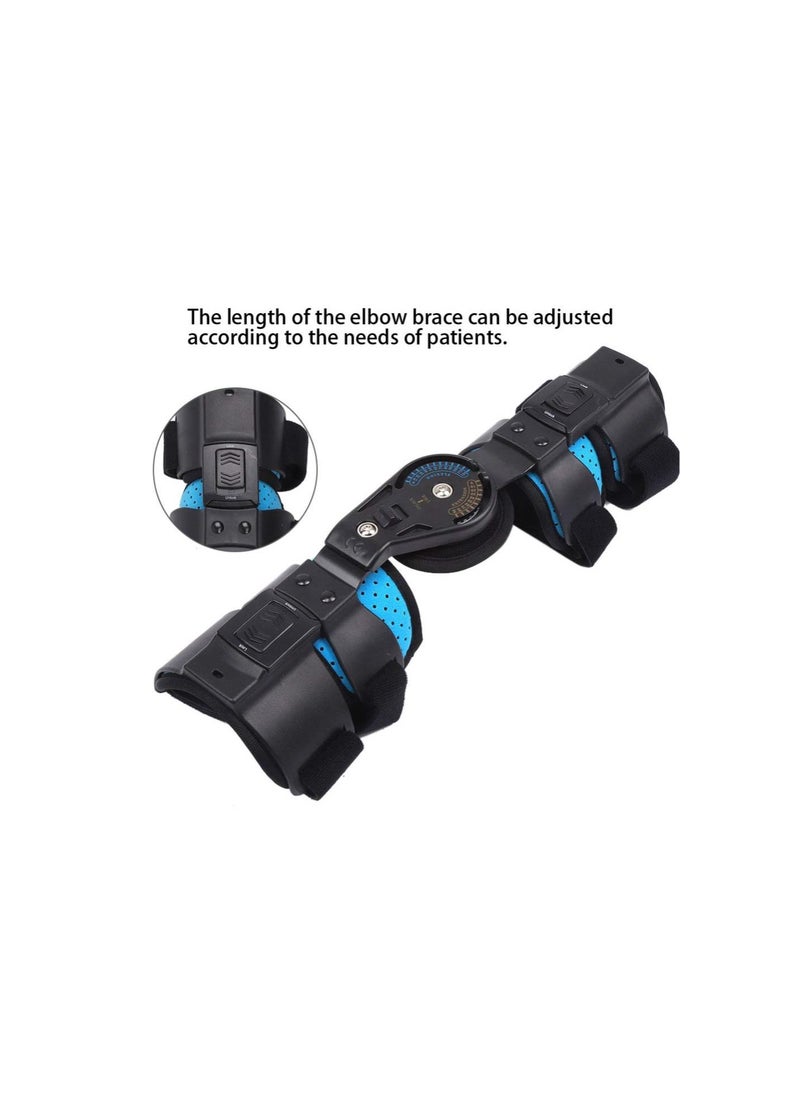 Hinged ROM Elbow Brace with Strap,Adjustable Post Op Elbow Brace Stabilizer Splint for Injury Recovery Arm Support Arm Extension Protector orthosis Tools - for Right Arm