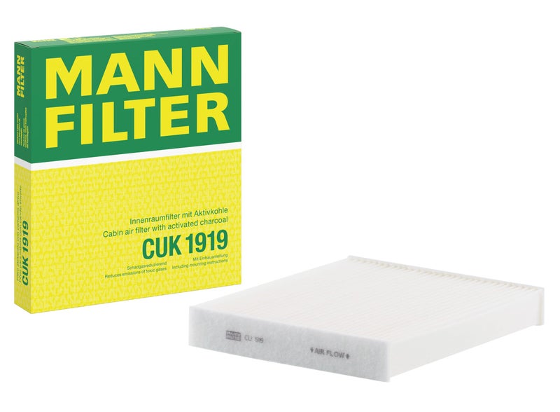 مان فلتر فلتر هواء المقصورة MANN-FILTER CUK 1919 - فلتر حبوب اللقاح مع الكربون المنشط - Image 1