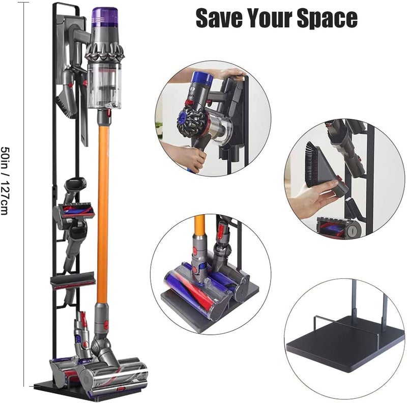 Foho Vacuum Stand Compatible for Dyson V15 V11 V10 V8 V7 V6, Metal Storage Bracket Stand Holder Compatible for Dyson Handheld DC30 DC31 DC34 DC35 DC58 DC59 DC62 Cordless Vacuum Cleaners & Accessories - Image 2