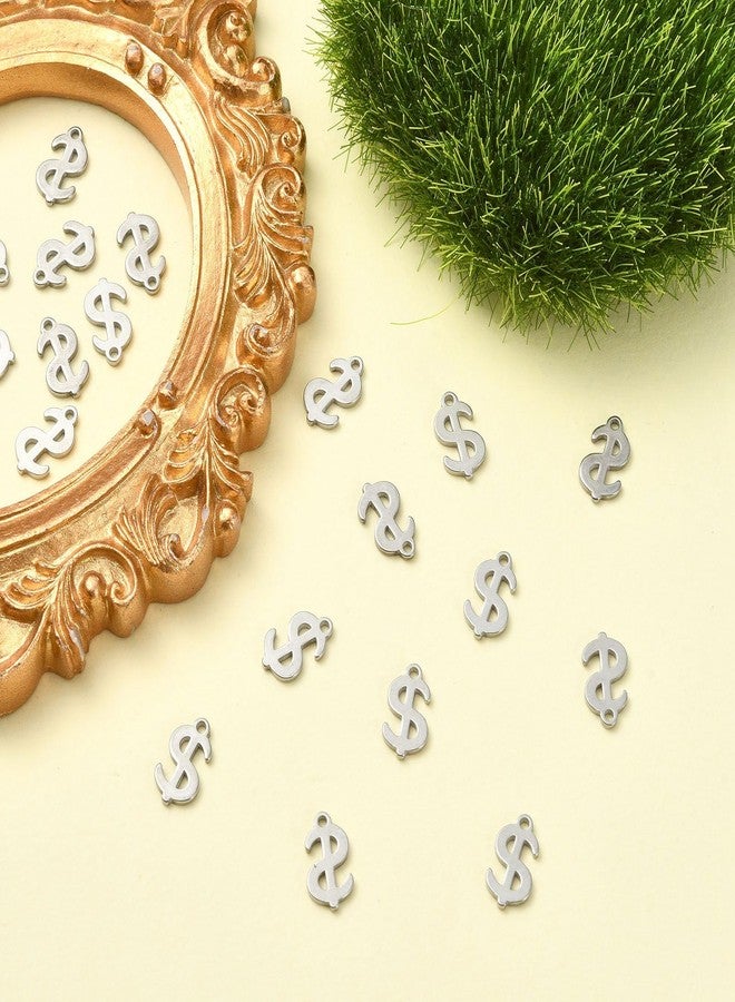 Ipotkitt 20 Pcs 304 Stainless Steel Dollar Sign Charms Flat Vintage Money Sign Charms for DIY Necklace Bracelet Earrings Jewelry Making Accessories - Image 4
