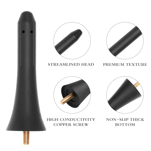 VOFONO Antenna for 2015-2024 Ford Mustang Convertible, 3 Inch Short Replacement Ford Mustang Billet Antenna Mast Designed for Optimized FM AM Radio Reception - Image 5