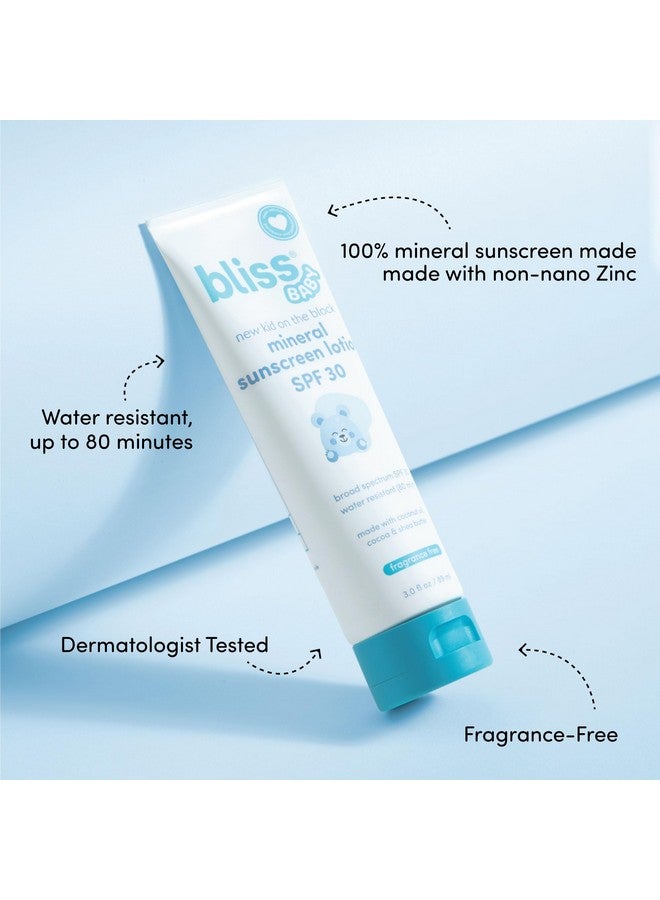 بليس واقي شمس بليس بيبي، لوشن معدني فاخر بعامل حماية من الشمس 30، أكسيد الزنك الطبيعي، خالٍ من العطور، مضاد للحساسية ومختبر من قبل أطباء الجلدية، مقاوم للماء، نباتي، للبشرة الحساسة - للأطفال والرضع وجميع أفراد الأسرة - Image 3